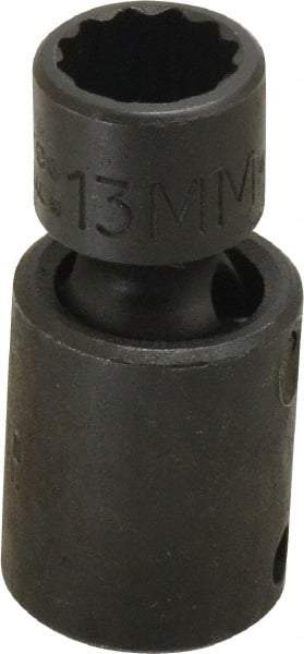 Proto - 3/8" Drive 13mm Deep Universal Impact Socket - 12 Points, 2" OAL - Exact Tool & Supply