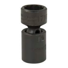 Proto - 3/8" Drive 17mm Deep Universal Impact Socket - 12 Points, 2-3/32" OAL - Exact Tool & Supply