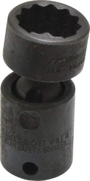 Proto - 3/8" Drive 18mm Deep Universal Impact Socket - 12 Points, 2-3/32" OAL - Exact Tool & Supply