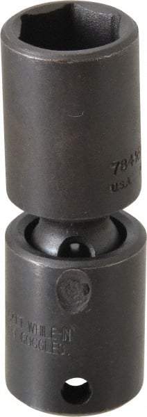 Proto - 3/8" Drive 16mm Deep Universal Impact Socket - 6 Points, 2-11/16" OAL - Exact Tool & Supply
