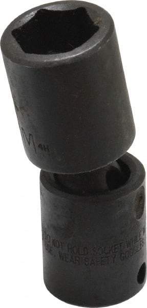 Proto - 3/8" Drive 17mm Deep Universal Impact Socket - 6 Points, 2-11/16" OAL - Exact Tool & Supply