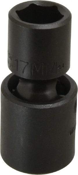 Proto - 1/2" Drive 17mm Standard Universal Impact Socket - 6 Points, 2-11/16" OAL - Exact Tool & Supply
