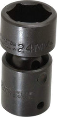 Proto - 1/2" Drive 24mm Standard Universal Impact Socket - 6 Points, 2-11/16" OAL - Exact Tool & Supply