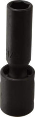 Proto - 1/2" Drive 1/2" Deep Universal Impact Socket - 6 Points, 3-19/32" OAL - Exact Tool & Supply