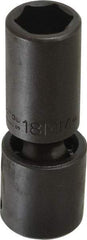 Proto - 1/2" Drive 18mm Deep Universal Impact Socket - 6 Points, 3-1/2" OAL - Exact Tool & Supply