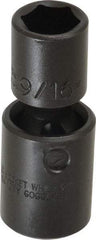 Proto - 1/2" Drive 9/16" Standard Universal Impact Socket - 6 Points, 2-19/32" OAL - Exact Tool & Supply
