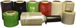 Stretch Associates - 3" x 1,000' 80 Gauge Black Bundling Stretch Film with Dispenser - 4 Piece, 80 Gauge, Black - Exact Tool & Supply