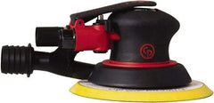 Chicago Pneumatic - 12,000 OPM, 16 CFM Air Consumption, 90 psi Air Pressure, Palm Air Orbital Sander - Round Pad, Hook & Loop Backing, 1/4" Inlet - Exact Tool & Supply