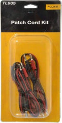 Fluke - Black/Red Electrical Test Equipment Patch Cord Set - Use with Test Equipment - Exact Tool & Supply