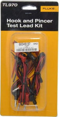 Fluke - Black/Red Electrical Test Equipment Hook & Pincer Kit - Use with All Models - Exact Tool & Supply