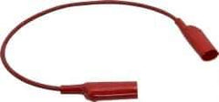 Pomona - Red Electrical Test Equipment Patch Cord - Use with Alligators Test Clips - Exact Tool & Supply