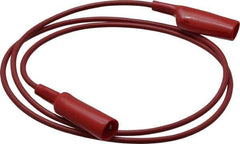 Pomona - Red Electrical Test Equipment Patch Cord - Use with Alligators Test Clips - Exact Tool & Supply