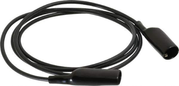 Pomona - Black Electrical Test Equipment Patch Cord - Use with Alligators Test Clips - Exact Tool & Supply