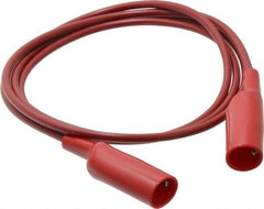 Pomona - Red Electrical Test Equipment Patch Cord - Use with Alligators Test Clips - Exact Tool & Supply