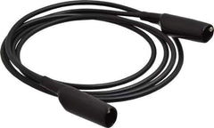 Pomona - Black Electrical Test Equipment Patch Cord - Use with Alligators Test Clips - Exact Tool & Supply