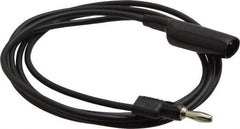 Pomona - Black Electrical Test Equipment Clip - Use with 0.300" Terminal, Banana Plugs - Exact Tool & Supply