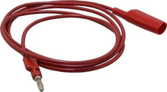 Pomona - Red Electrical Test Equipment Clip - Use with 0.300" Terminal, Banana Plugs - Exact Tool & Supply