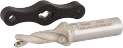 Iscar - 0.433 to 15/32" Diam, 3xD, 1.3" Max Depth, 5/8" Shank Diam, 3.81" OAL, Replaceable Tip Drill - IDK, IDM, IDN, IDP Insert, 11 Seat Size, DSM Toolholder, Series ChamDrillJet - Exact Tool & Supply