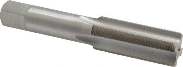 Interstate - 13/16-27 UNS 3B 4 Flute Bright Finish High Speed Steel Straight Flute Standard Hand Tap - Bottoming, Right Hand Thread, 4-15/32" OAL, 2" Thread Length, H4 Limit, Oversize - Exact Tool & Supply