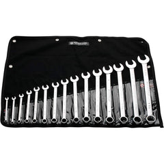 Wright Tool & Forge - 15 Pc, 5/16 - 1 1/4", 12-Point Combination Wrench Set - Exact Tool & Supply