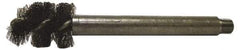 Red Head - 1-1/2" Long x 1-3/4" Diam Steel Wire Brush - Single Spiral, 1-1/4" Anchor Size, 5-1/4" OAL, 1-3/8" Shank Diam - Exact Tool & Supply