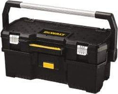 DeWALT - 4 Compartment Tool Case - 26-1/8" Wide x 12-5/8" Deep x 11-7/64" High, Metal/Resin/Plastic, Black - Exact Tool & Supply