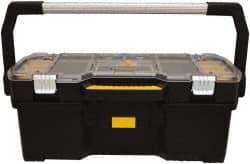 DeWALT - 16 Compartment Tool Tote - 26-3/8" Wide x 12-23/32" Deep x 11-13/64" High, Metal/Resin/Plastic, Black - Exact Tool & Supply