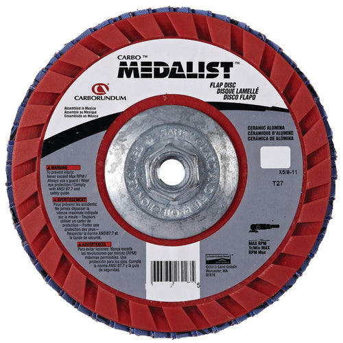 4 1/2″ × 7/8 40 Grit Flap Disc - Exact Tool & Supply
