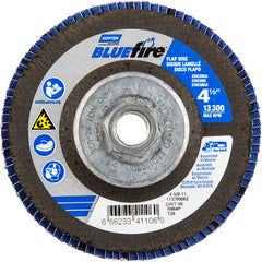 ‎4-1/2 × 5/8 - 11″ BlueFire Fiberglass Conical Flap Disc Type 29 P80 Grit R884V1 Zirconia Alumina - Exact Tool & Supply