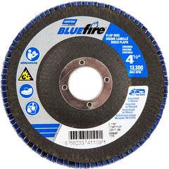 ‎4-1/2″ × 7/8″ 80 Grit Type 29 BlueFire Flap Disc - Exact Tool & Supply