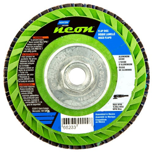 ‎4-1/2 × 5/8 - 11″ Gemini Plastic Flat Flap Disc Type 27 P40 Grit R766 Zirconia Alumina - Exact Tool & Supply