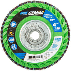 ‎4-1/2 × 5/8 - 11″ Gemini Plastic Flat Flap Disc Type 27 P120 Grit R766 Zirconia Alumina - Exact Tool & Supply