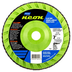 7″ × 1/4″ × 7/8″ Neon R766 Flap Disc Type 27 Flat 36 Grit - Exact Tool & Supply