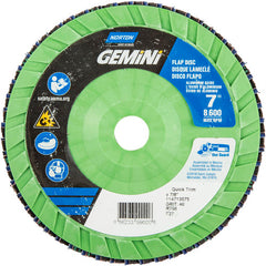7 × 7/8″ Gemini Plastic Flat Flap Disc Type 27 P40 Grit R766 Zirconia Alumina - Exact Tool & Supply