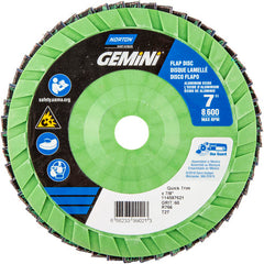 7 × 7/8″ Gemini Plastic Flat Flap Disc Type 27 P60 Grit R766 Zirconia Alumina - Exact Tool & Supply