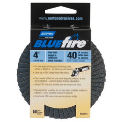 4″ × 5/8″ Flap Disc BlueFire Type 29 Fiberglass Plate 40 Grit - Exact Tool & Supply