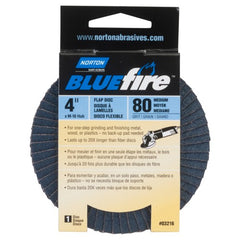 4″ × 5/8″ Flap Disc BlueFire Type 29 Fiberglass Plate 80 Grit - Exact Tool & Supply