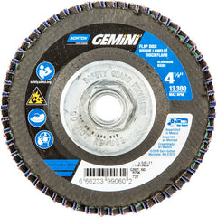 ‎4-1/2 × 5/8 - 11″ Gemini Fiberglass HD Flat Flap Disc Type 27 P60 Grit R766 Zirconia Alumina - Exact Tool & Supply