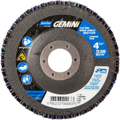 ‎4-1/2 × 7/8″ Gemini Fiberglass HD Flat Flap Disc Type 27 P40 Grit R766 Zirconia Alumina - Exact Tool & Supply