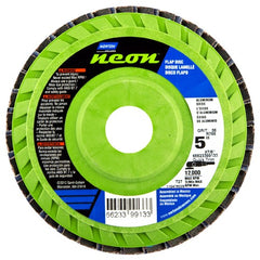 5″ × 1/4″ × 7/8″ Neon R766 Flap Disc Type 27 Flat 60 Grit - Exact Tool & Supply