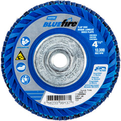 ‎4-1/2 × 5/8 - 11″ BlueFire Plastic Flat Flap Disc Type 27 P40 Grit R884P Zirconia Alumina - Exact Tool & Supply
