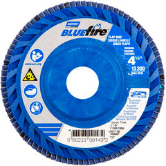 ‎4-1/2 × 7/8″ BlueFire Plastic Flat Flap Disc Type 27 P80 Grit R884P Ceramic Alumina - Exact Tool & Supply