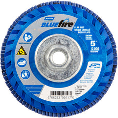 ‎5 × 5/8 - 11″ BlueFire Plastic Flat Flap Disc Type 27 P80 Grit R884P Zirconia Alumina - Exact Tool & Supply