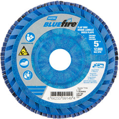 5 × 7/8″ BlueFire Plastic Flat Flap Disc Type 27 P40 Grit R884P Zirconia Alumina - Exact Tool & Supply