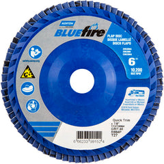 6 × 7/8″ BlueFire Plastic Flat Flap Disc Type 27 P40 Grit R884P Zirconia Alumina - Exact Tool & Supply