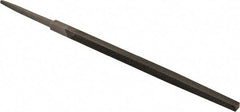 Value Collection - 5.27" Long, Smooth Cut, Square American-Pattern File - Double Cut, 0.16" Overall Thickness, Tang - Exact Tool & Supply
