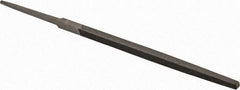Value Collection - 5.27" Long, Bastard Cut, Square American-Pattern File - Double Cut, 0.16" Overall Thickness, Tang - Exact Tool & Supply