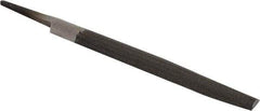 Value Collection - 5.34" Long, Second Cut, Half Round American-Pattern File - Single, Double Cut, 0.16" Overall Thickness, Tang - Exact Tool & Supply