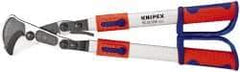 Knipex - 22" OAL, 1-1/2" Capacity, 2.04" Jaw Length x 1-7/8" Jaw Width, Cable Cutter Pliers - High-Strength Oval Aluminium Tubing Handles - Exact Tool & Supply