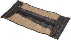 CLC - 32 Pocket Black & Brown Polyester Tool Roll - 28" Wide x 1" Deep x 14" High - Exact Tool & Supply